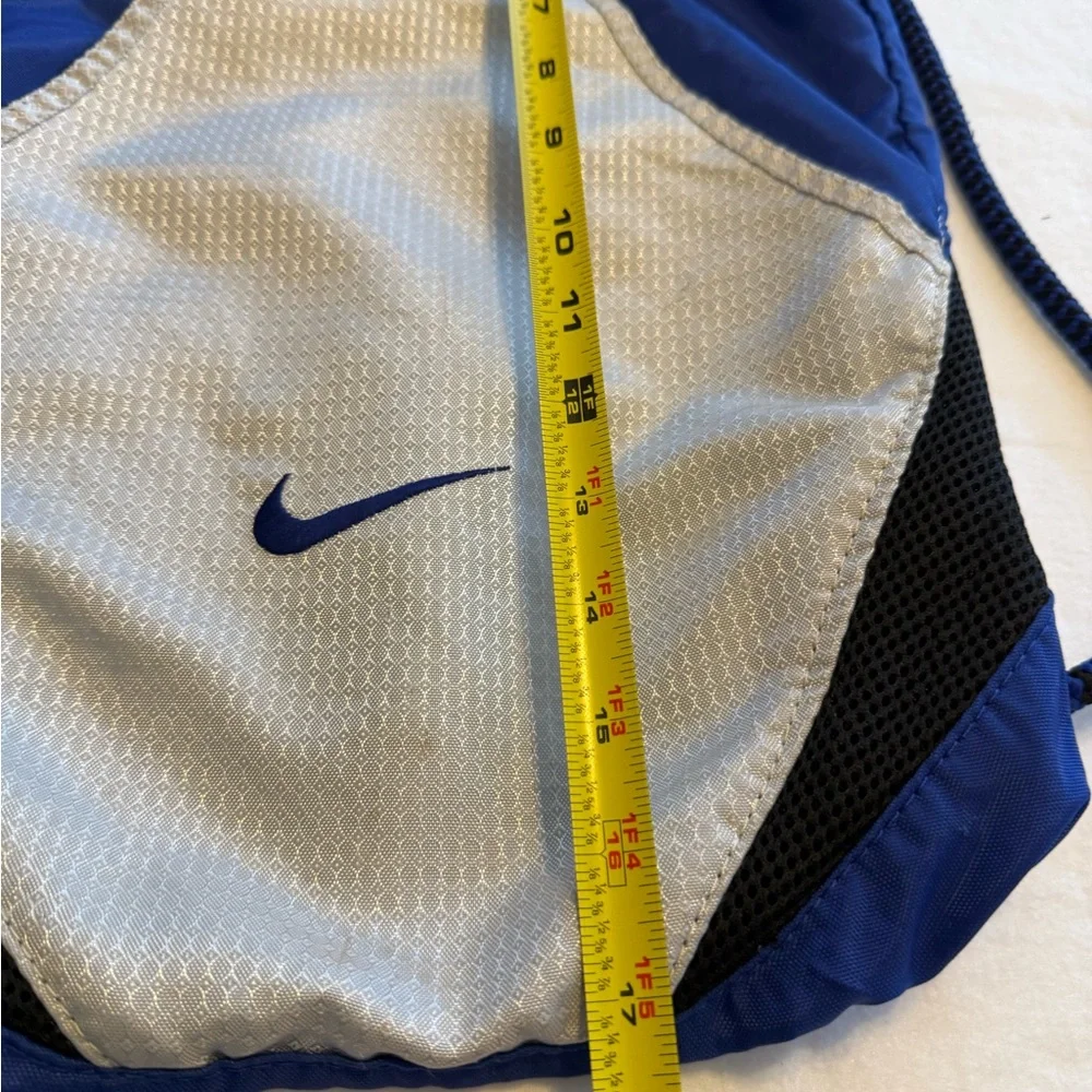 Nike Blue and Gray Drawstring Gym Sack Backpack Athletic Bag